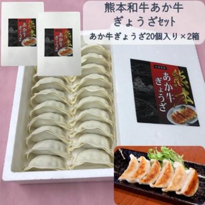 ふるさと納税 山江村 熊本和牛あか牛ぎょうざセット(熊本あか牛餃子20個入り×2箱)(山江村)