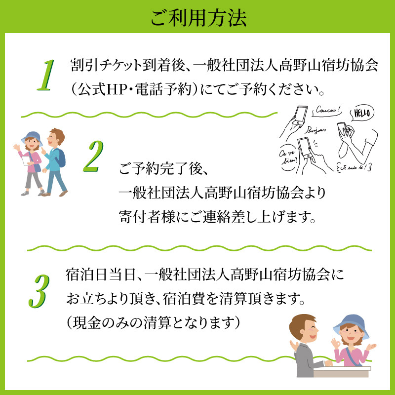 ＜世界遺産高野山＞ 宿坊 宿泊割引チケット 6,000円分
