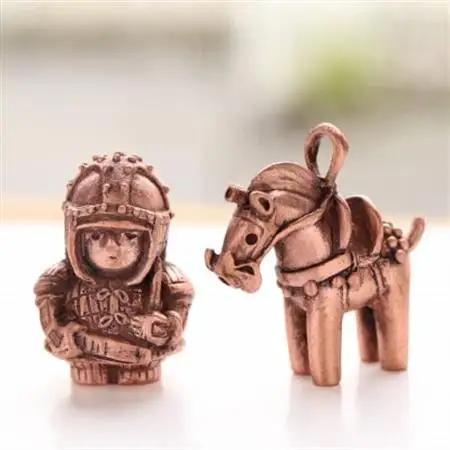 【縄文アクセサリーDo_goods】純銅製ネックレス馬形埴輪＆挂甲の武人セット　　　　700-095【配送不可地域：離島・沖縄県】【1670982】