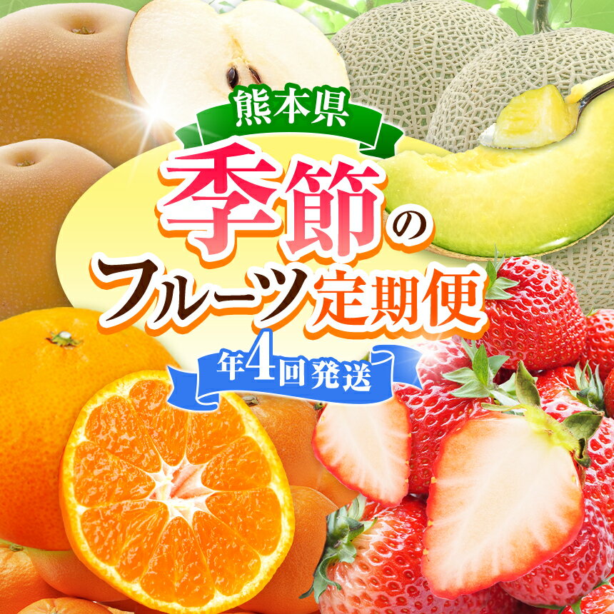 【ふるさと納税】【定期便4回】旬のフルーツ ＜3ヶ月毎＞ | いちご メロン 梨 みかん フルーツ 果物 旬 定期便 熊本県 玉名市