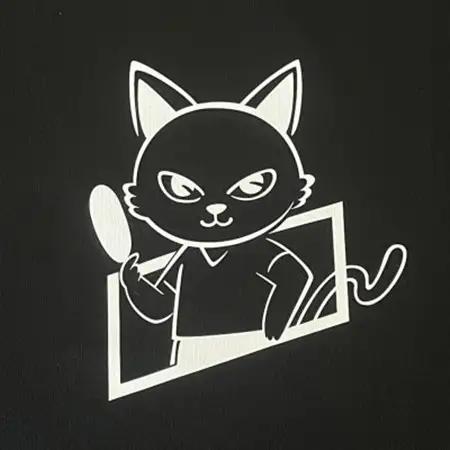 JTTA公認　卓球ユニフォーム【男女兼用(ドライ):140サイズ】ねこ　ブラック_装飾品・工芸品  洋服 _【1515341】