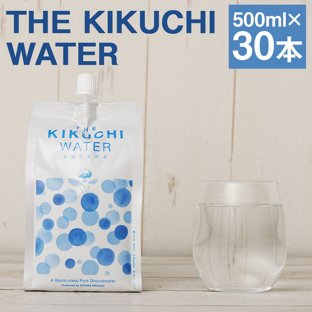 【ふるさと納税】THE KIKUCHI WATER 500ml×30本 合計15L《90日以内に出荷予定(土日祝除く)》 天然水 飲料水 ミネラルウォーター シリカ含有 アルミパウチ パウチ 国産 九州産 熊本県産 菊池市産 送料無料