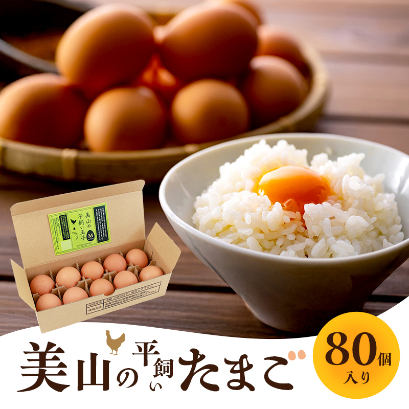 美山の平飼いたまご 80個 | 卵 タマゴ 平飼い 卵かけごはん お菓子作り 国産 南丹市