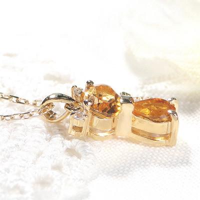 ふるさと納税 韮崎市 猫 ネックレス K18YG イエローゴールド シトリン ダイヤモンド f267-cit-k18yg |  | 03