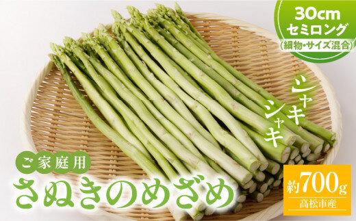 ご家庭用 さぬきのめざめセミロング30cm(細物・サイズ混合) 約700g【2026-3月上旬～2026-6月下旬配送】 372013_T006-296J