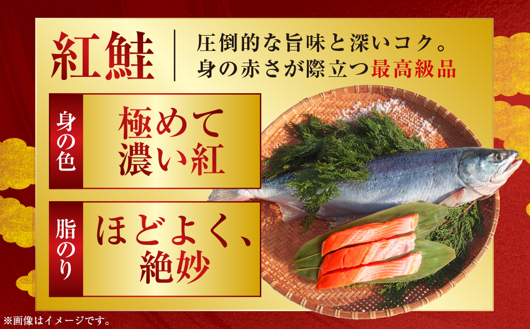 【特選】甘塩天然紅鮭 1尾（切り身） ふるさと納税 魚 F4F-0309