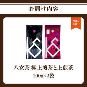 【2025年新茶】八女茶 極上煎茶と上煎茶  100g×２袋 068-020