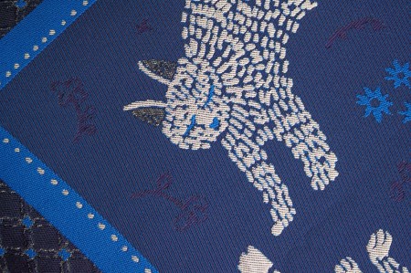 ギュッとしてホッとする小さなザブトン　ひるねのねこシリーズ (お庭のねこブルー)