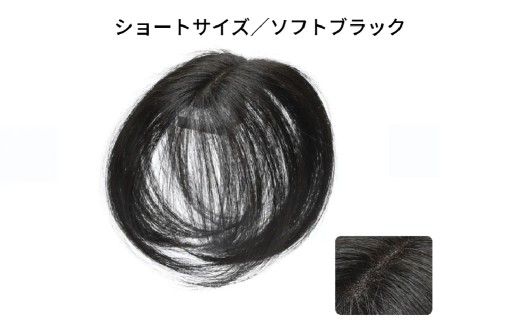 ヘアメイト チャチャ　ショートソフトブラック［ワンポイントウィッグ］ チャチャテープ1本・専用コーム付き 【ウィッグ ワンポイント ヘアスタイル 簡単お手入れ 軽量 オリジナル人工毛 美容】