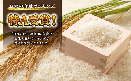【令和7年産 先行予約   配送時期：2025年11月中旬～】　【3ヶ月連続お届け】特別栽培米 はれわたり玄米5kg×3回