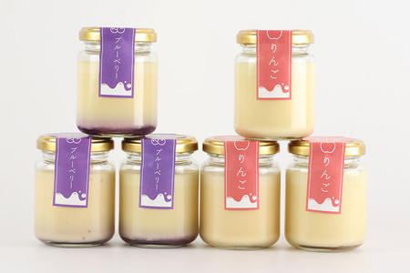 ゆりぷりん（ブルーベリー、りんご　各3個） 計6個入