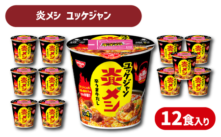 【日清炎メシユッケジャン】12食 日清食品 インスタント 即席 JC