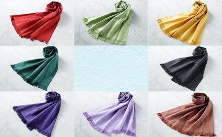「伝統的工芸品」伊那紬（スカーフ） 民芸品 絹 シルク ファッション 首巻き 女性用 レディース  柳葉色(2)