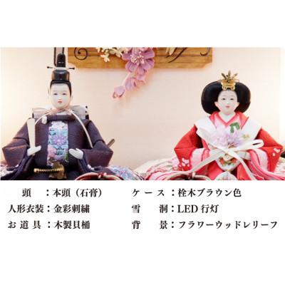ふるさと納税 春日部市 清宝作雛人形ケース飾り　芥子親王　柄入りアクリルケース　栓木ブラウン色(AB222A-49) |  | 02