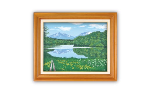 【ふるさと納税】「月山と五色沼」茶 | 埼玉県 東松山市 シルクスクリーン 版画 芸術 美術 風景 自然 バージョン 美しい ギャラリー アーティスト アート 芸術 デザイン インテリア 絵画 限定版 芸術品 オリジナル 和紙 小川和紙 山形県 ART 西川町 志津
