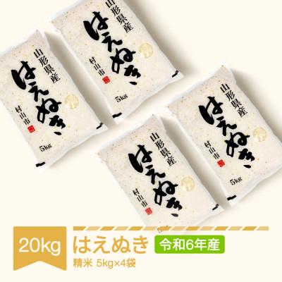 ふるさと納税 村山市 令和7年産　はえぬき20kg(5kg×4袋)