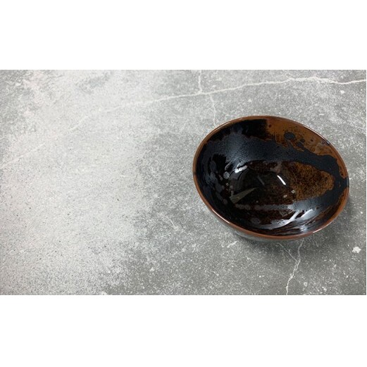 井上祐希作 天目銀滴飯碗（小）井上萬二窯 A25-140_イメージ2