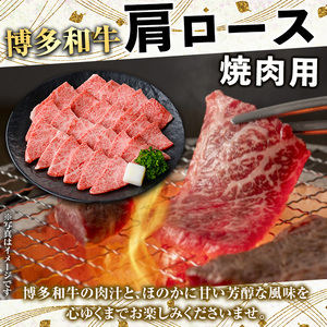 博多和牛肩ロース焼肉用・博多和牛生ハンバーグ詰め合わせ(2種・総量1.1kg) 牛肉 ブランド牛 和牛 焼肉 焼き肉 バーベキュー BBQ おかず 惣菜 お弁当 個装 小分け 個包装 冷凍【JA全農ミ