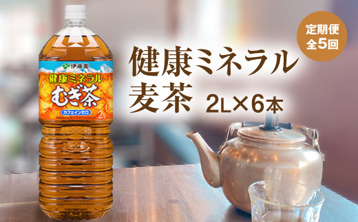 
『定期便：全5回』健康ミネラルむぎ茶2L×6本【500010】
