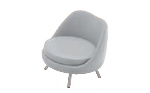 G128　ＱＵＯＮチェア ラッテ カラー５色（子供用椅子／ローチェア／リビング）グレー×シルバー