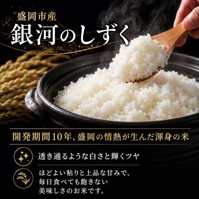 ふるさと納税 盛岡市 ★発送当日精米★盛岡産銀河のしずく 無洗米 ビタミン強化米入り 10kg(5kg×2)　特A7年連続 |  | 01