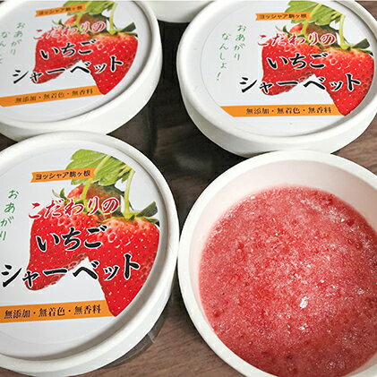【ふるさと納税】【いちご農家直送！】こだわりのいちごシャーベット（約80g×10） スイーツ 駒ヶ根市産いちご ストロベリー イチゴ