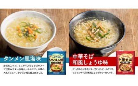 G9-03 お湯を注ぐだけ！ミニノンカップ麺らーめんセット20食（2種×10食）～（醤油・塩 各10食） ～インスタントラーメン 非常食にも～