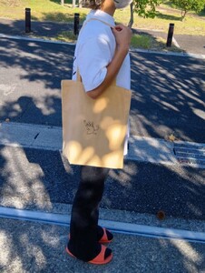 陶土バッグ １点【カラー：朱泥】トートバッグ 鞄 カバン 知多木綿 雑貨 ファッション 可愛い オシャレ 猫 ねこ 土 常滑の土 愛知県 常滑市