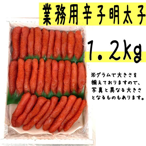 【ふるさと納税】【業務用】辛子 明太子 1.2Kg【 辛子明太子 海鮮 魚介類 魚貝類 魚介 魚貝 魚卵 業務用 家庭用 贈答用 人気 ランキング 北海道グルメ 北海道 グルメ ごはんのお供 白米 高評価 】