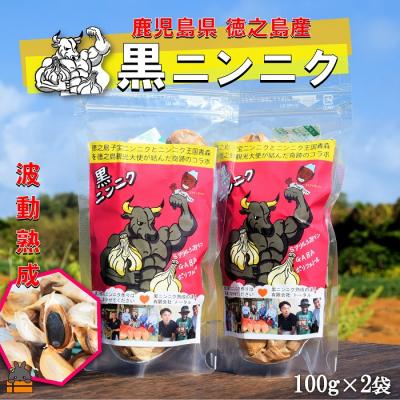 ふるさと納税 徳之島町 こだわりの波動熟成! 鹿児島県徳之島産黒ニンニク(100g×2袋)