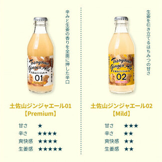 SKS049　土佐山ジンジャーエール飲み比べ12本セット 4種×各3本 ジンジャーエール 甘口 辛口 マイルド 飲み物 詰め合わせ セット お歳暮 ギフト ドリンク  ジンジャー ジュース 飲み比べ 