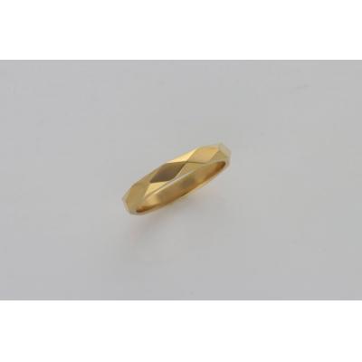 ふるさと納税 甲府市 純金(24金)鍛造リング　ひし形カット　9000385840 |  | 01