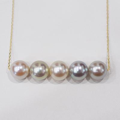 ふるさと納税 天草市 あこや真珠 ナチュラル 無調色 ネックレス 8mm - 8.5mm K18YG_S101-415 |  | 01