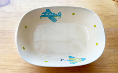【瀬戸焼】子供用食器セット(飛行機・ロケット)贈答品対応【1454905】