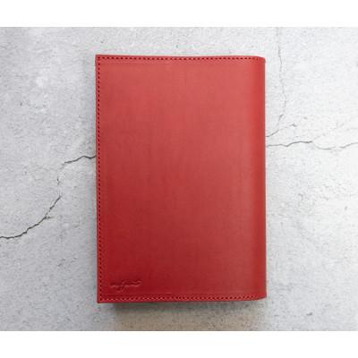 ふるさと納税 大川市 mafpinto ブックカバー 新書サイズ 本革 レッド