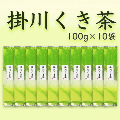 【ふるさと納税】掛川くき茶100g×10袋【配送不可地域：離島・沖縄県】【1218218】