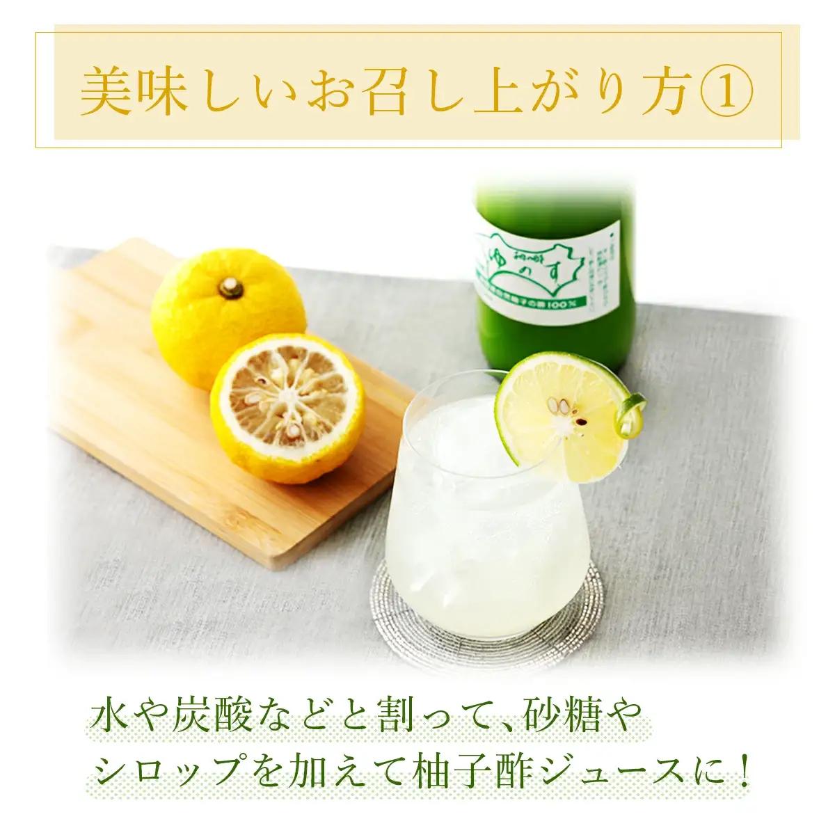 柚子酢 2本セット 国産 東洋町産 果汁100% TA10 【田中農園】