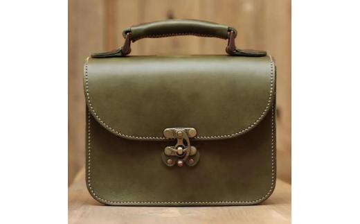 バッグ 2way グリーン 蝶モチーフ ヌメ革 バッグ 鞄 かばん カバン レディース メンズ おでかけ おしゃれ おすすめ 贈答 ギフト プレゼント お祝い 贈り物 HARUHINO 奈良県 奈良市