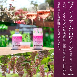 スパークリング 缶ワイン 2種 飲み比べ プレミアム缶ワイン ロゼ プティモンテリアロゼスパークリング 各3本 計6本 モンデ酒造 酒 お酒 贈答 ギフト 晩酌 宅飲み 家飲み キャンプ BBQ パー