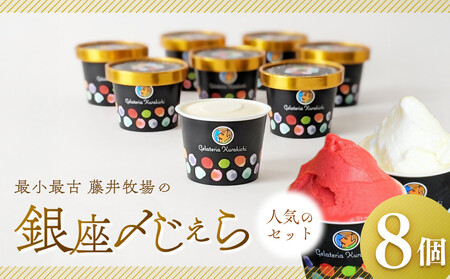 【人気セット】銀座〆じぇら（8個セット）最小最古の藤井牧場