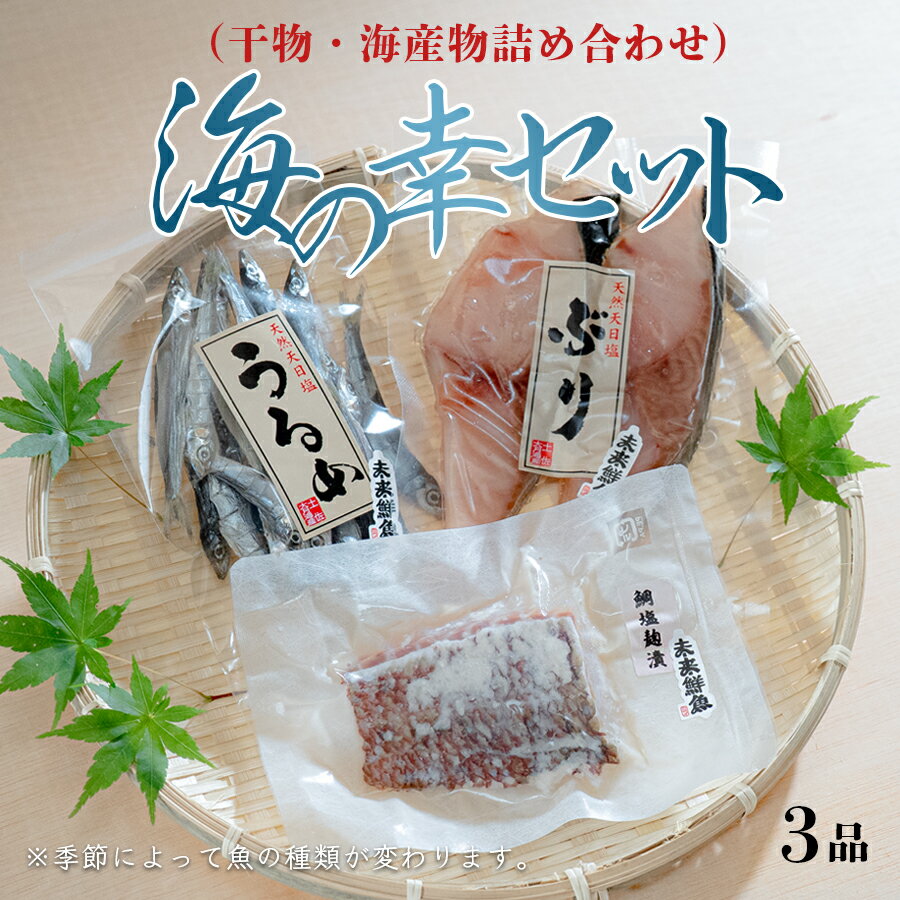 【ふるさと納税】海の幸セット(干物・海産物詰め合わせ)　3品