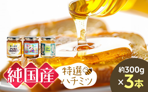 芳川養蜂場特選ハチミツ 約300g × 3本 | ハチミツ はちみつ 蜂蜜 国産 長野県 信州 木島平村