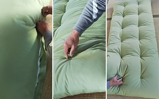 職人手作りの長座布団（75cm×180cm）【 ふとん ざぶとん 椅子 いす イス 座椅子 ソファ 】