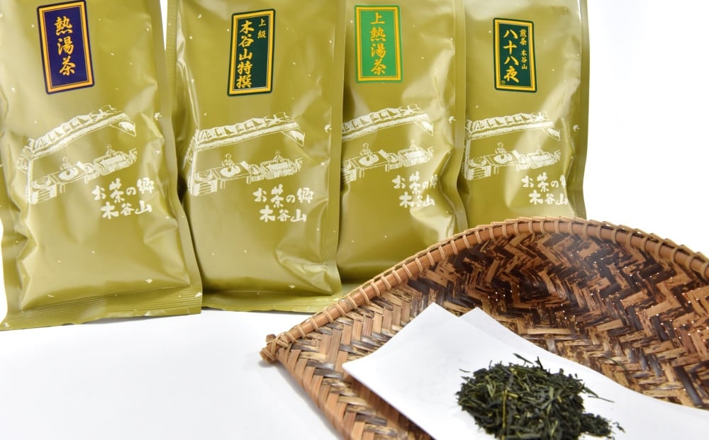 
                  宇治茶の飲み比べ4本セット　店頭人気「煎茶とかぶせ茶」の詰合せ(各100g入)〈宇治茶 宇治 煎茶 緑茶 お茶 茶 かぶせ茶 茶葉 飲み比べ 詰合せ 人気 飲料〉 n0149
                