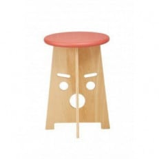 ふぇいす〈Face Stool〉　表情:おーちゃん　カラー:レッド【21003033】