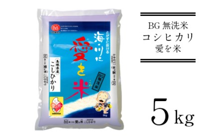 BG無洗米コシヒカリ 5kg ［令和6年産］ 愛を米 時短 BG 無洗米 こしひかり 島根県産 新生活応援 お試し 節水 アウトドア キャンプ 東洋ライス