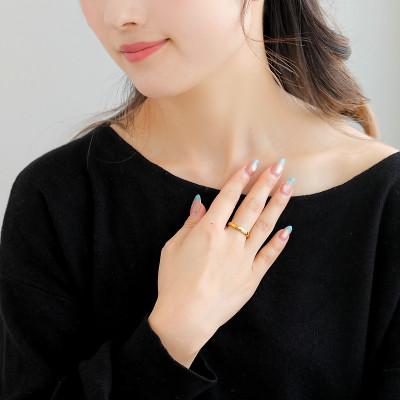 ふるさと納税 山梨県 【山梨県】【ジュエリー】K24 pure gold /ダイヤ 甲丸 リング 12号 |  | 03