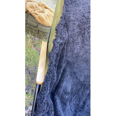 ふるさと納税 上牧町 キャンプに　アルバートン社の赤外線を吸収して発熱する難燃ボアで作るアウトドアチェアカバー　カーボン |  | 02