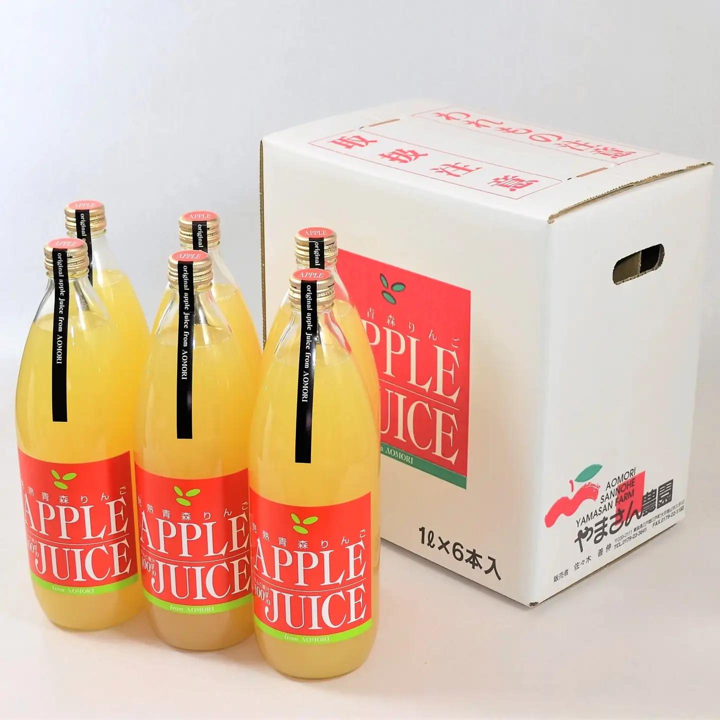 青森県産りんごジュース 【 完熟 ストレート 】 1Ｌ×6本 りんごジュース