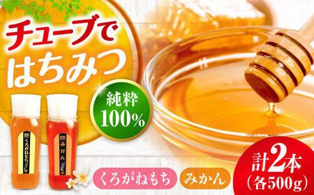 チューブ はちみつ （みかん・くろがねもち）500g ×2本[APBO007] はちみつ はちみつ はちみつ はちみつ はちみつ